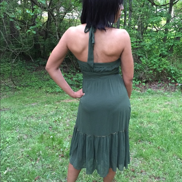 Gorgeous BCBG Green Chiffon Dress - Picture 2 of 2