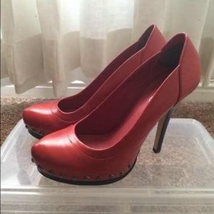 ALDO Red Studded Pumps