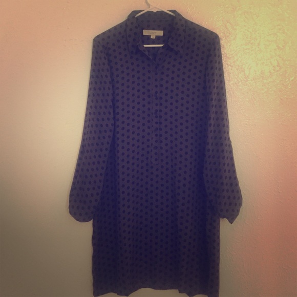 Grey/black polka dot dress