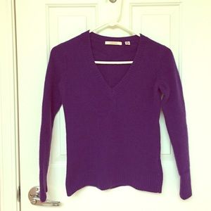 Eggplant purple lambswool sweater