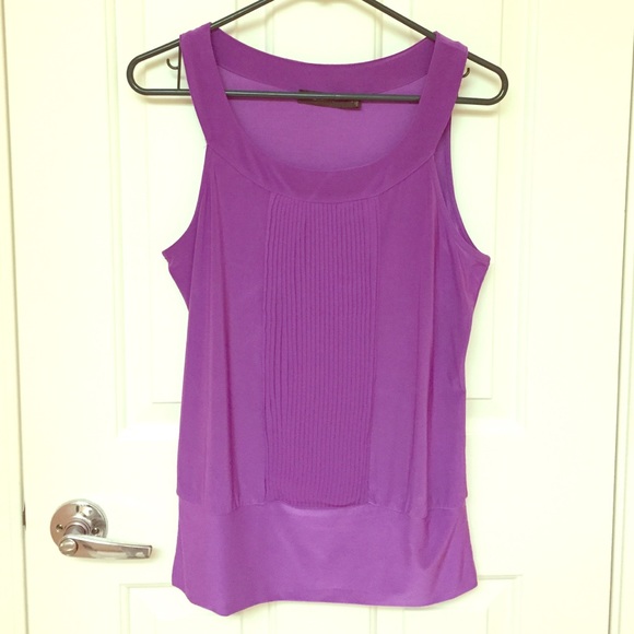 Fuschia purple banded top - great for work!