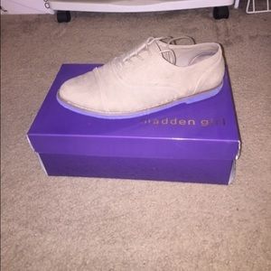 Tan madden girl oxfords