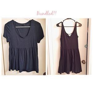 !!BUNDLED!! TMD babydoll shirt/f21 dress