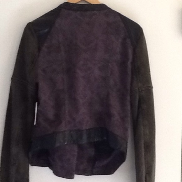 🎉Hp💋Free People Jacquard Vegan Leather Jacket💋 - Picture 4 of 4