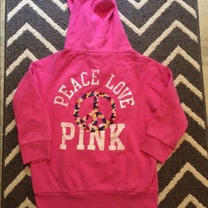 3/4 sleeve PINK hoodie