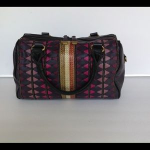 Brand New Nicole Lee Purple Boston Handbag Purse