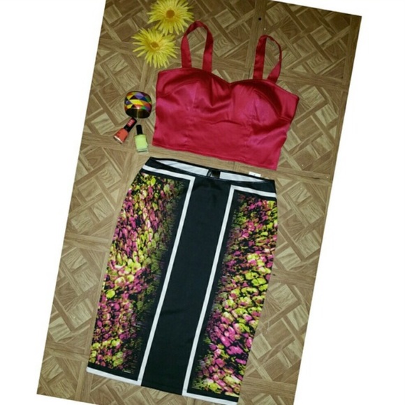 Bisou Bisou Dresses & Skirts - Crop Top / Skirt Combo