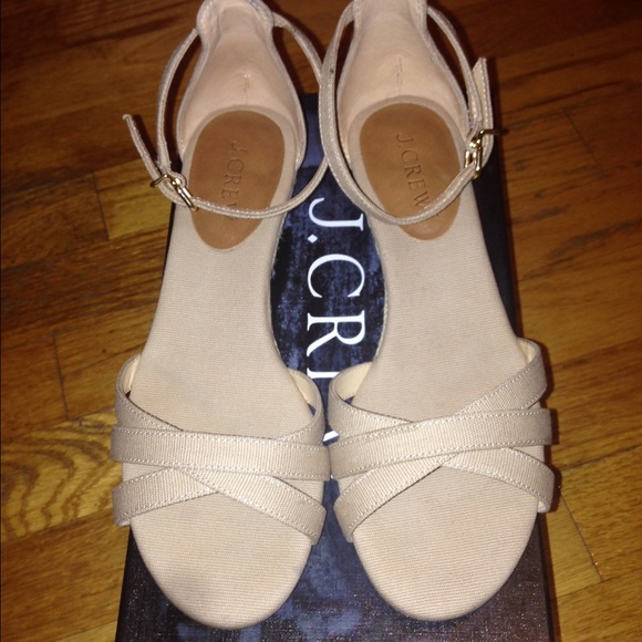 J Crew Nude Sandals size 6 wmn