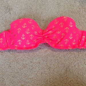 Strapless anchor bikini top