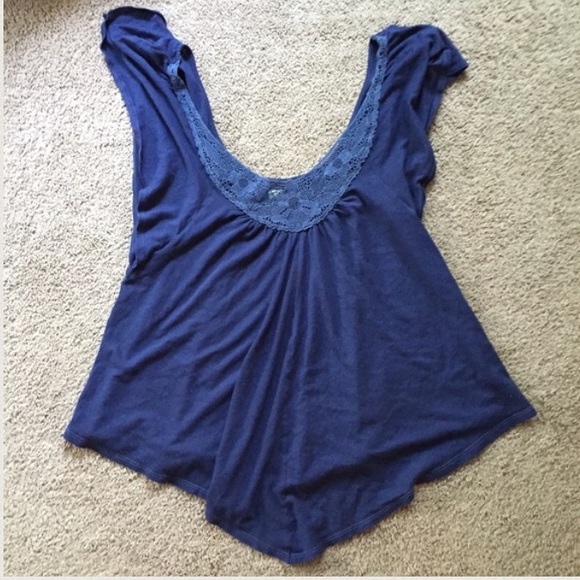 Blue boho American eagle outfitters top