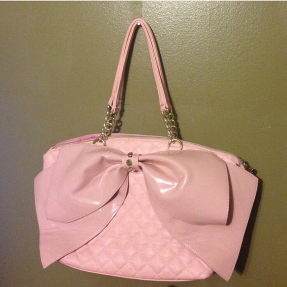 ! SALE ! Blush pink bow satchel