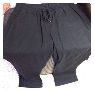 Black linen pants size L