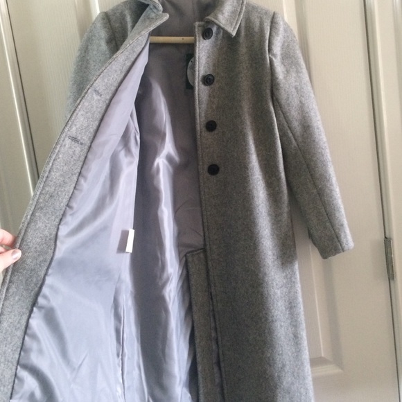 Girls' Light Grey Wool Jacket - Picture 2 of 3