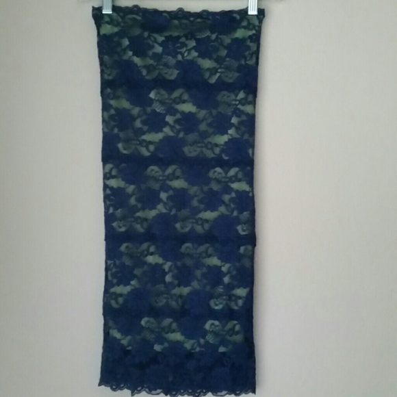 Blue & green mini dress