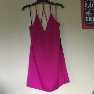 Sexy magenta/purple spaghetti strap dress