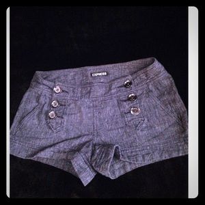 Express semi high waisted shorts
