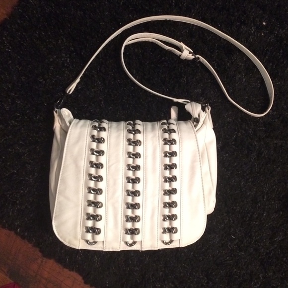 White crossbody purse