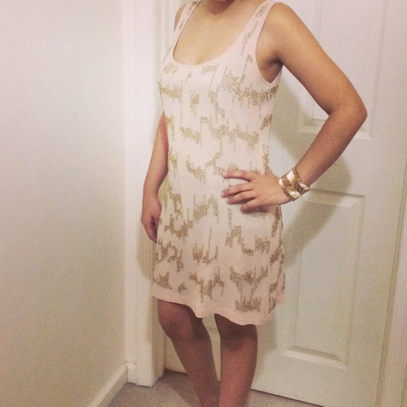 Bebe beaded a-line dress SZ XS