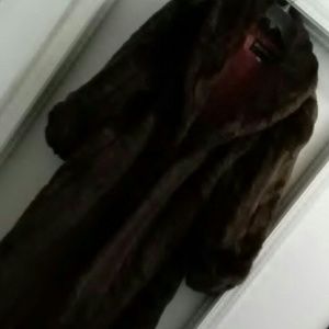 Brown fur coat