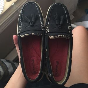 black and cheetah print sperrys