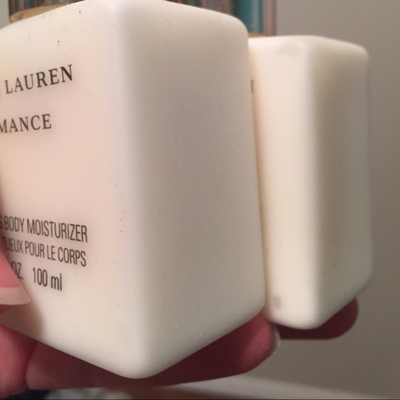 THREE Ralph Lauren "Romance" body lotions.