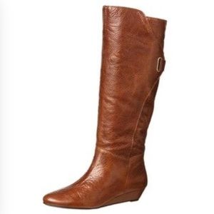 Steve Madden brown leather boots, size 8