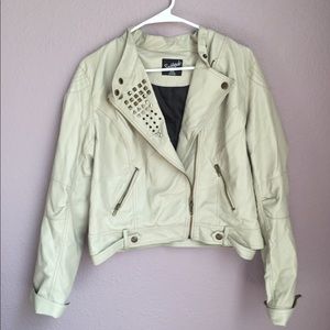 Faux Leather Stud Jacket 💜