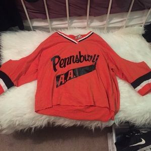 LF stores cold shoulder jersey
