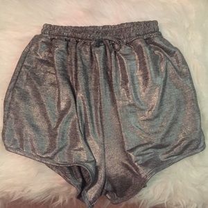 MINKPINK metallic high waisted runners shorts