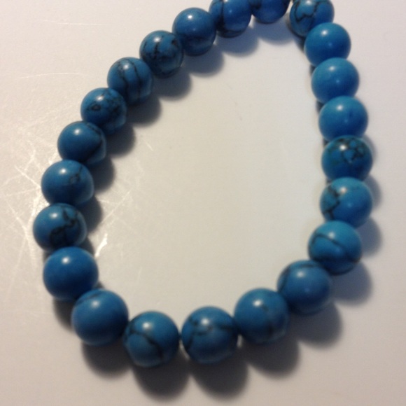 8mm turquoise stretch bracelet