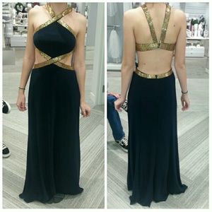 Dark Navy full length formal gown