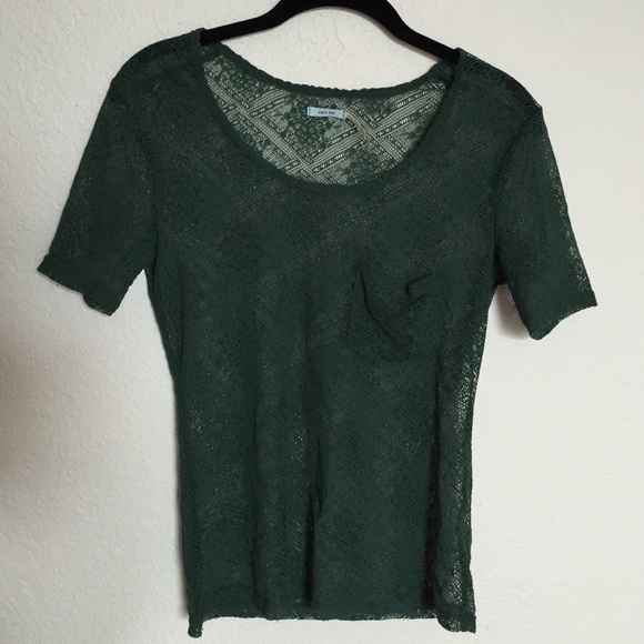 green lace / crochet top