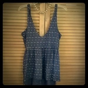 O'Neill Deep V Smock top in deep blue-gray