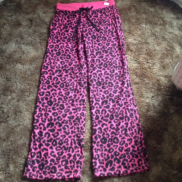 Microfleece cheetah pajama pants