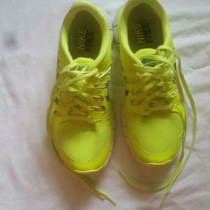 Nike 5.0 Free Highlighter Yellow Sz 9