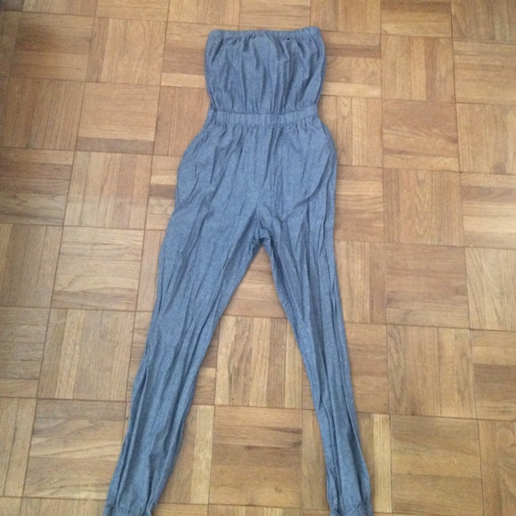 Denim look romper