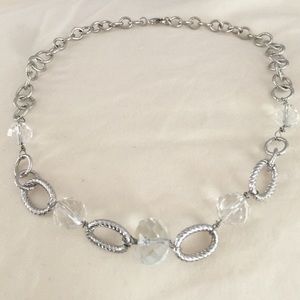 Silver colored necklace