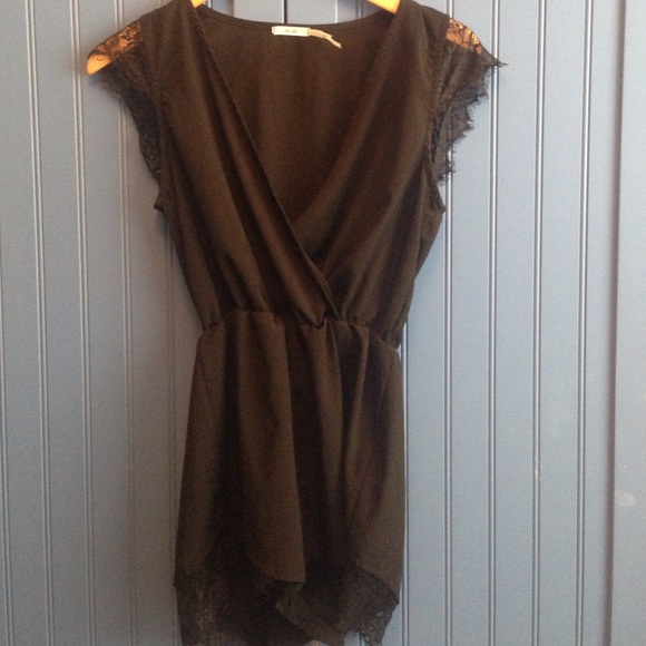 Kimchi Blue Lace-Inset Silky Romper