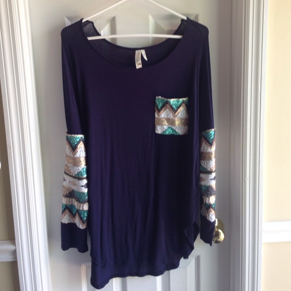 Pink Owl Navy long sleeve