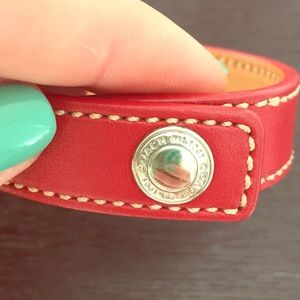 Coach Red leather bracelet
