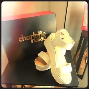 All White Platform Shoes