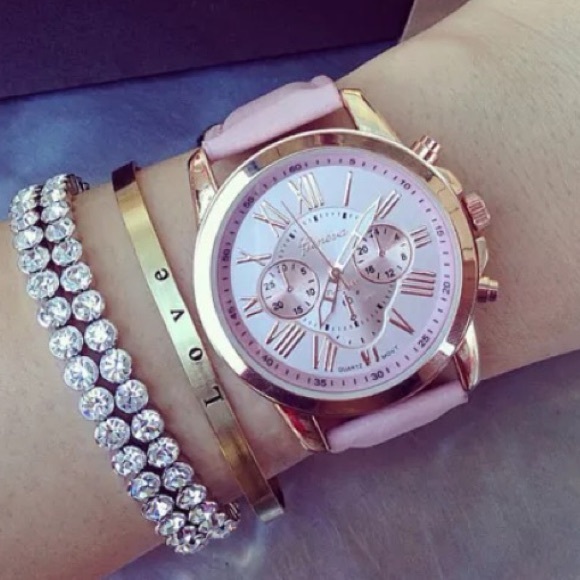 New beautiful pink colored watch
