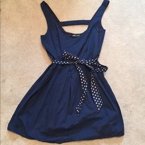 Navy dress with belt