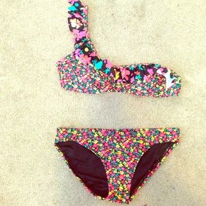 Floral One Shoulder Bikini