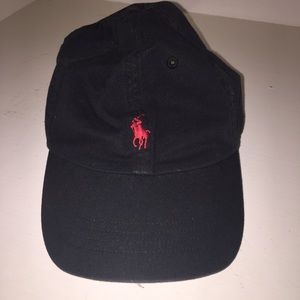 Black polo hat