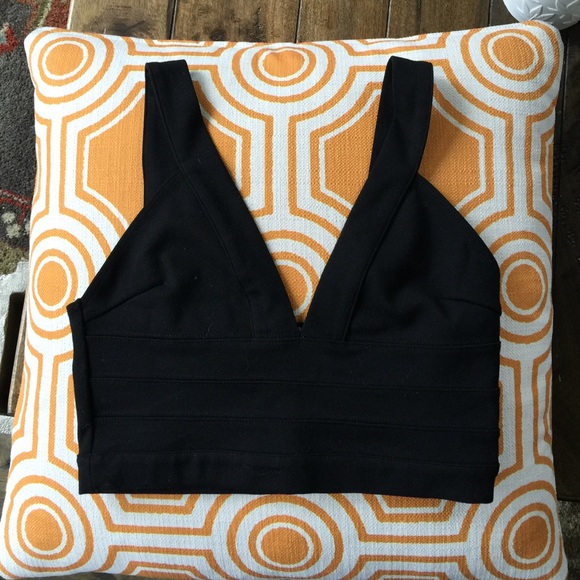 Banded crop top. Never worn