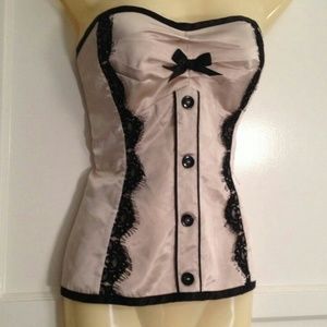 SOLD Champagne corset style top pinup