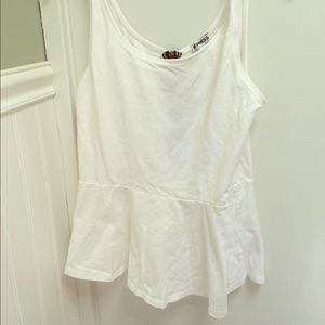 Express white peplum tank
