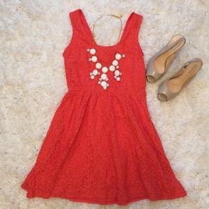 🚫SOLD🚫Coral lace dress