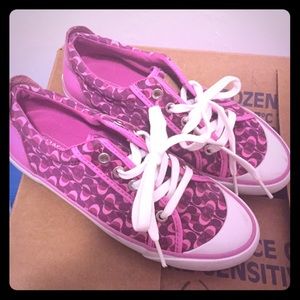 Pink coach sneakers